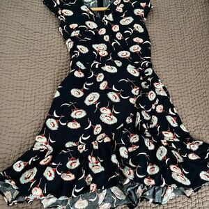 Navy Floral Ruffle Mini Dress-J.Crew/Size 00